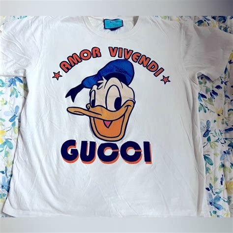 Gucci X Disney Donald Duck Amor Vivendi Tshirt L